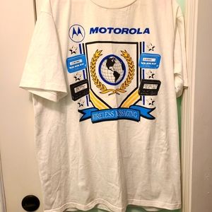 Vintage single Stitched Mortorola Wireless Messaging Pagers Shirt Xl (USA)